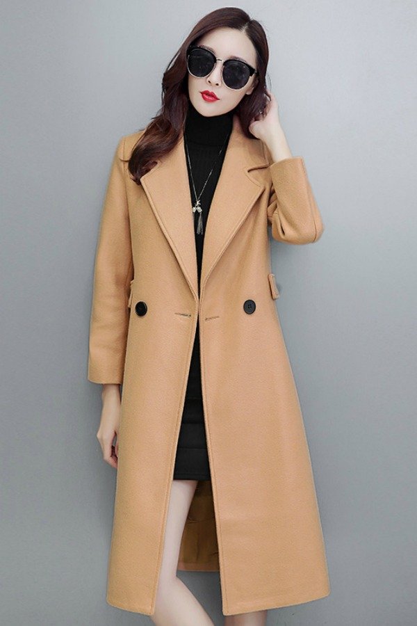 jenis jaket long coat ala korea wanita